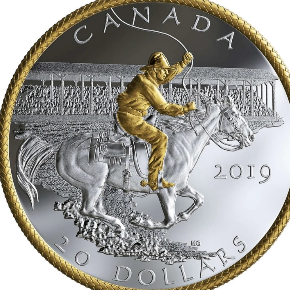 2019 RCM $20 Calgary Stampede: Victory Stampede - Pure Silver Coin